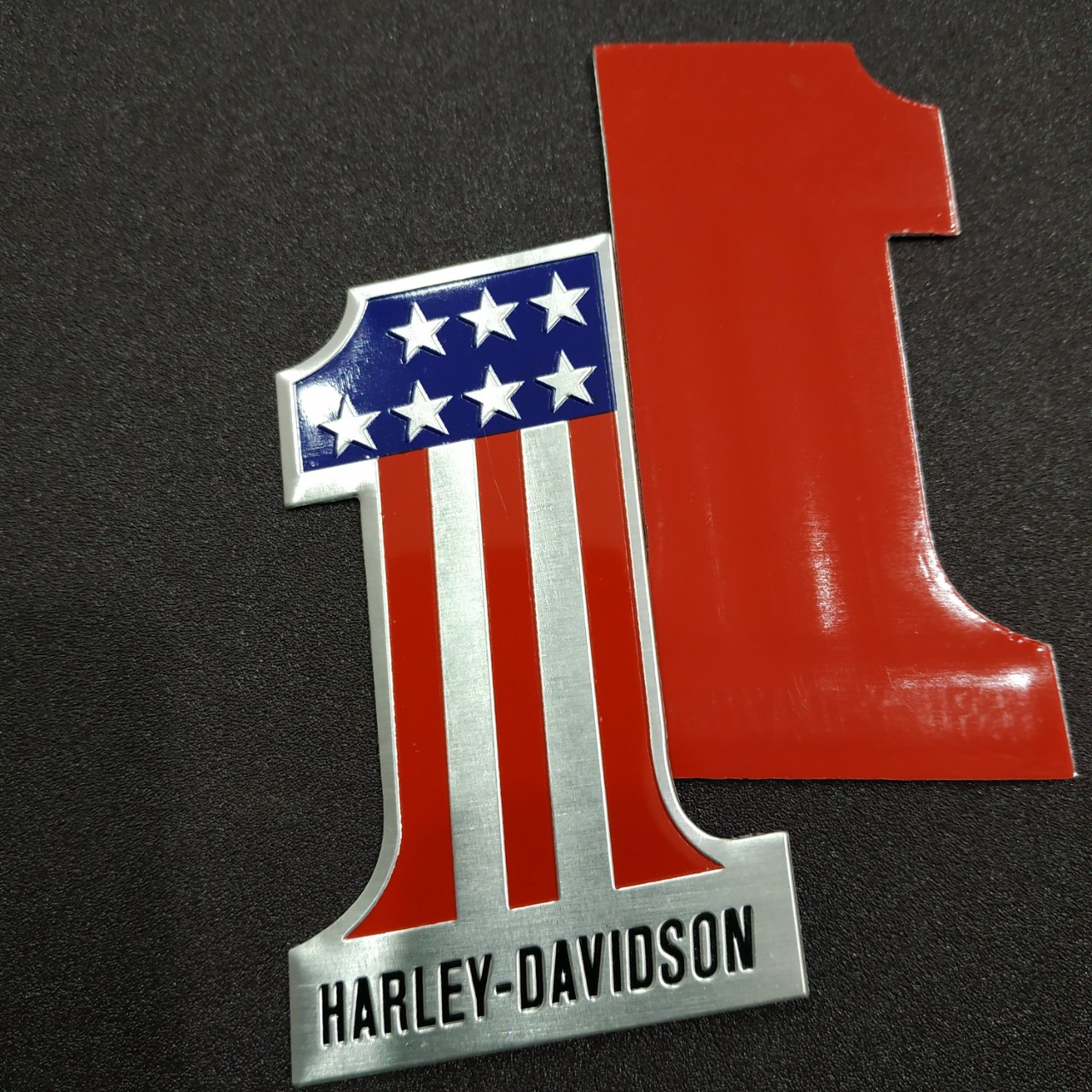 Tem Nhôm Dán Xe Harley hình số 1 - 8x5cm