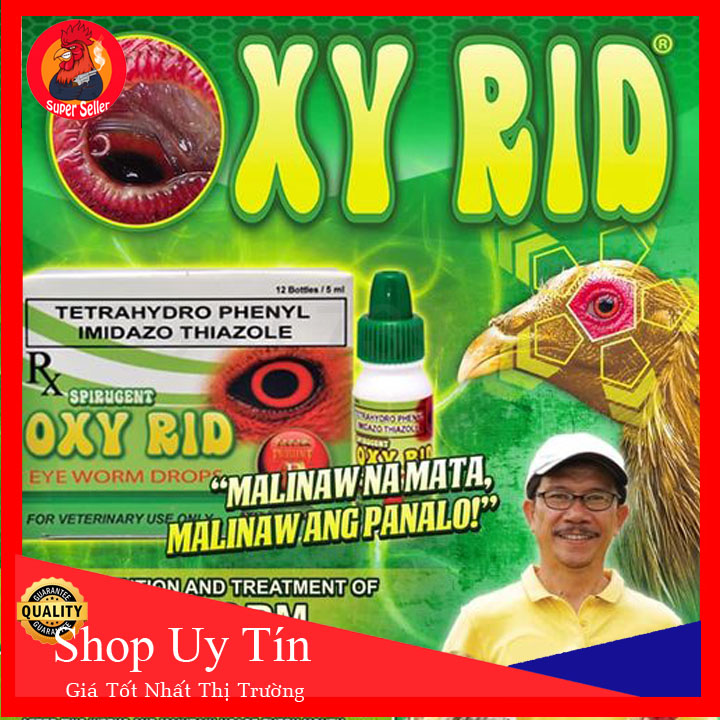 Oxy Rid 5ml-Nhỏ Gà Đá Bị Bọt Mắt-Dem Mắt