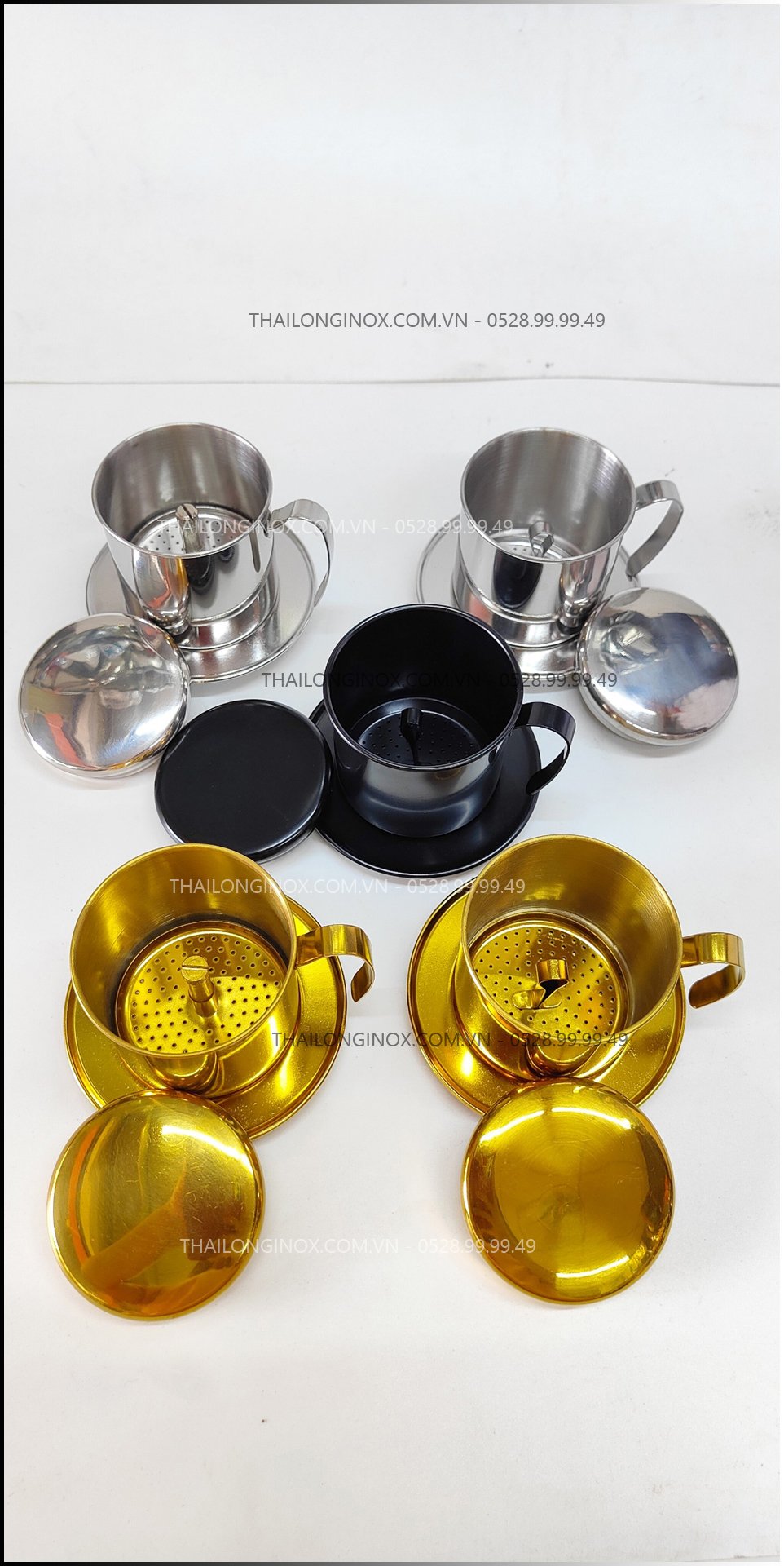 PHIN CAFFE INOX 304 MẠ VÀNG