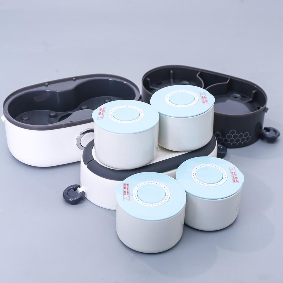 Hộp cơm hâm nóng bằng điện 4 bát gốm sứ cao cấp kiêm nồi cơm mini Life Element (Bảo hành 12 tháng)