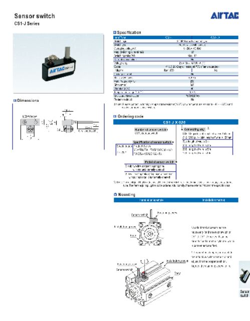 Cảm biến xylanh Airtac CS1-J