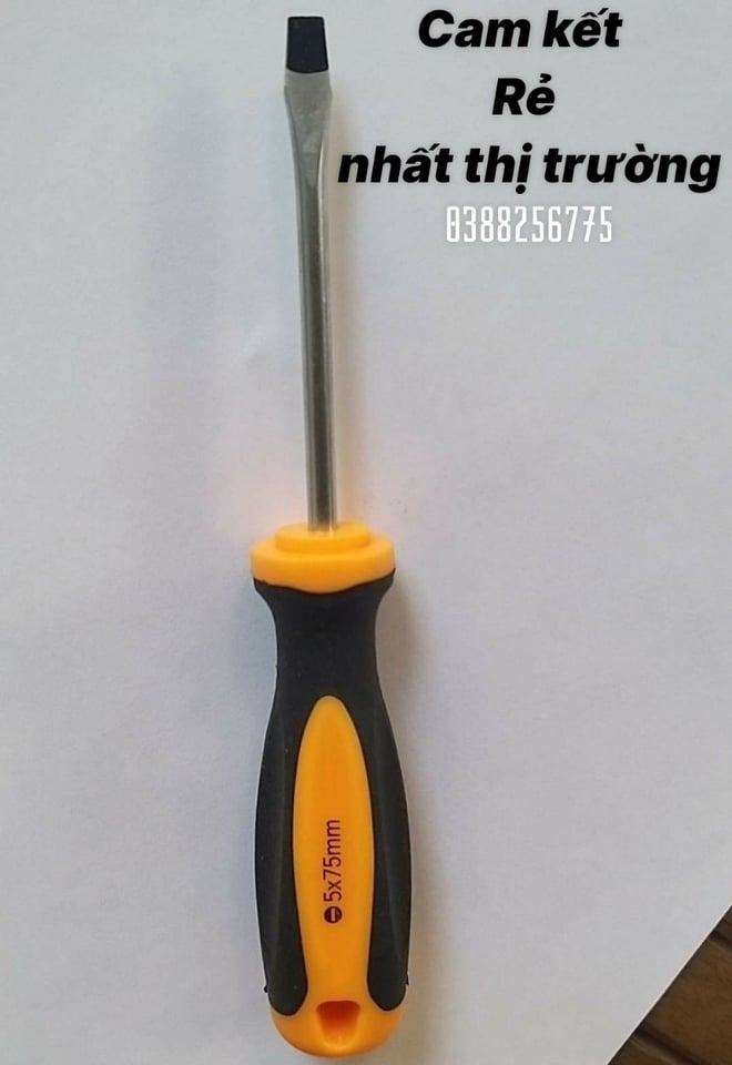 Tua vít đầu dẹt kích thước 5x75mm