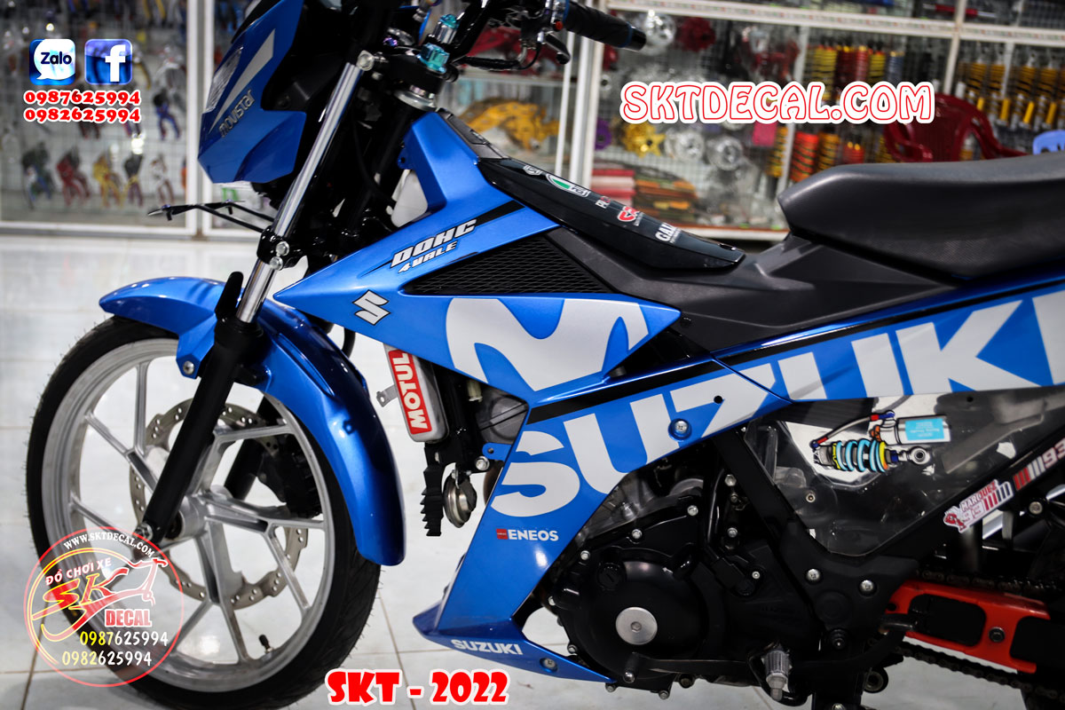 tem rời satria movistar xanh trắng