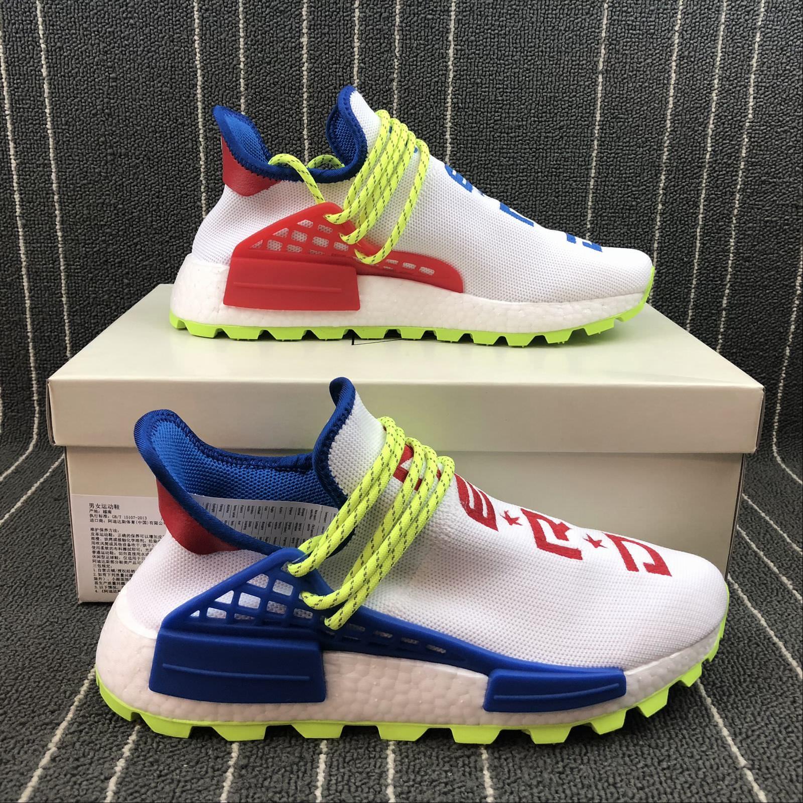 [Hàng Mới] Giày thể thao Human Race NMD Pharrell Nerd  đen trắng đế xanh