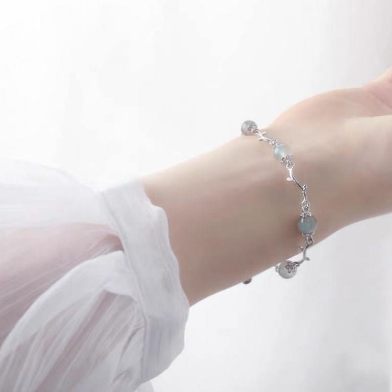 Lắc tay vòng nguyệt quế đá mặt trăng moonstone