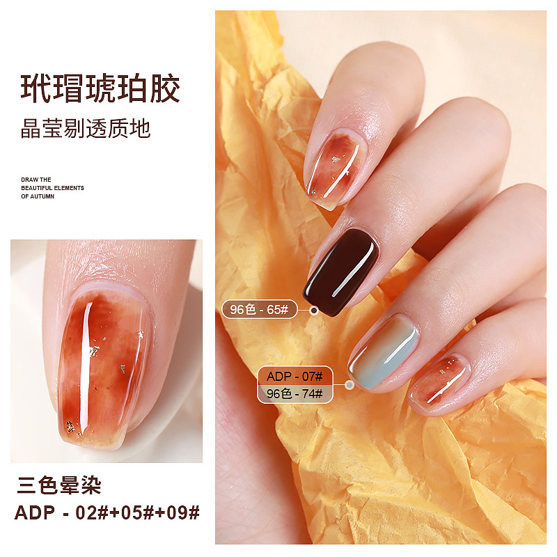 Sơn gel AS mã ADP - màu thạch | chai đỏ 15ml
