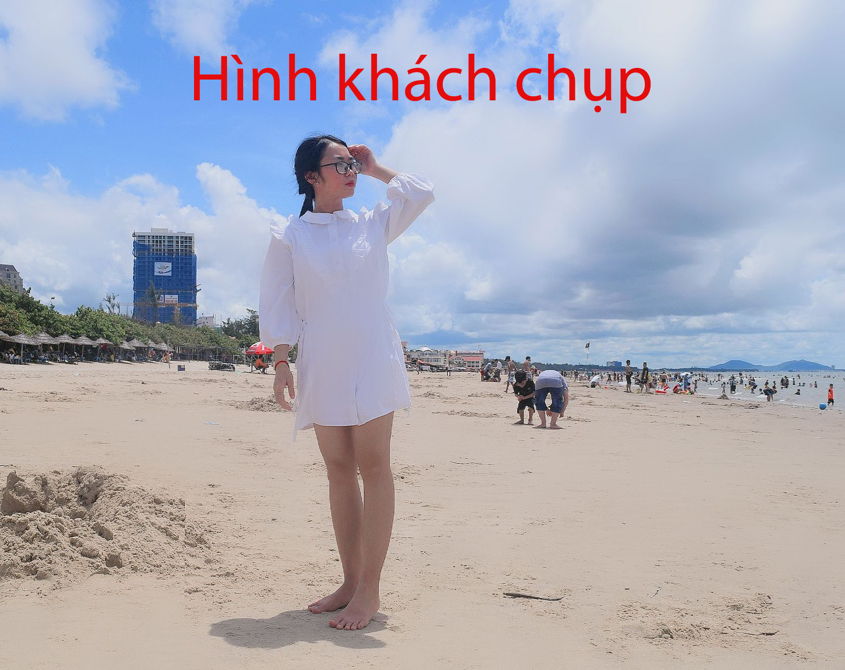 Đầm phối bèo tay lỡ 2 màu