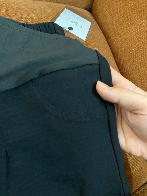 Quần ngố lửng bầu ống rộng chất đũi mặc mát