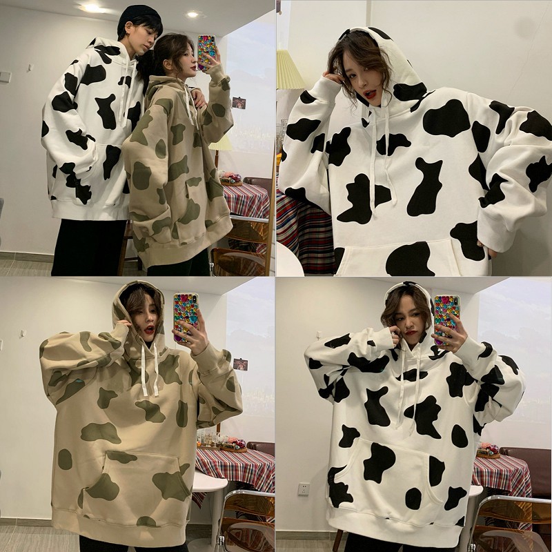 Áo hoodie nam nữ bò sữa