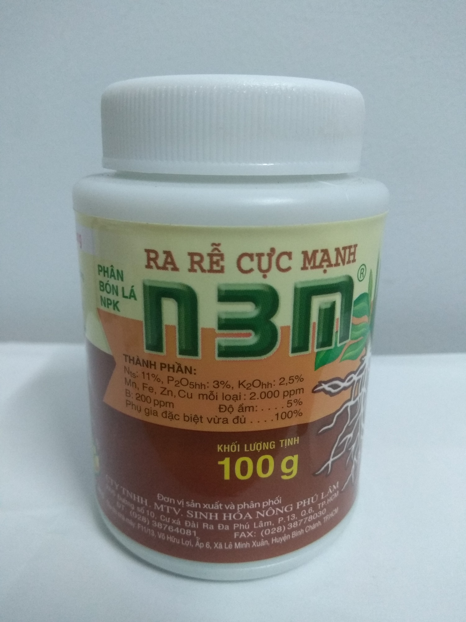 [HCM]Phân bón lá NPK ra rễ cực mạnh N3M - chai 100 gram