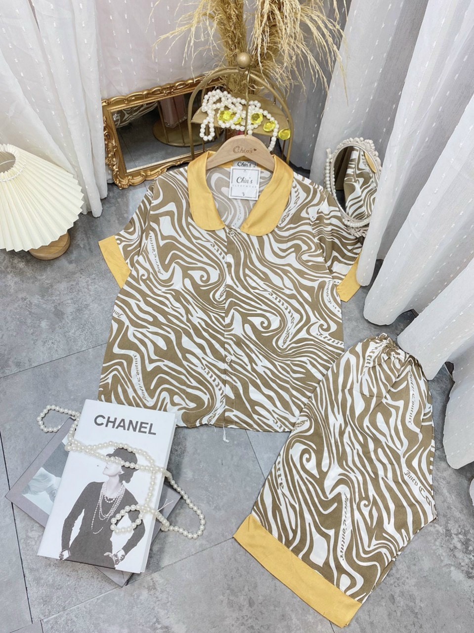 [Giá hủy diệt] BỘ LỤA PIJAMA MANGO LỬNG, CỔ SEN SIÊU XINH
