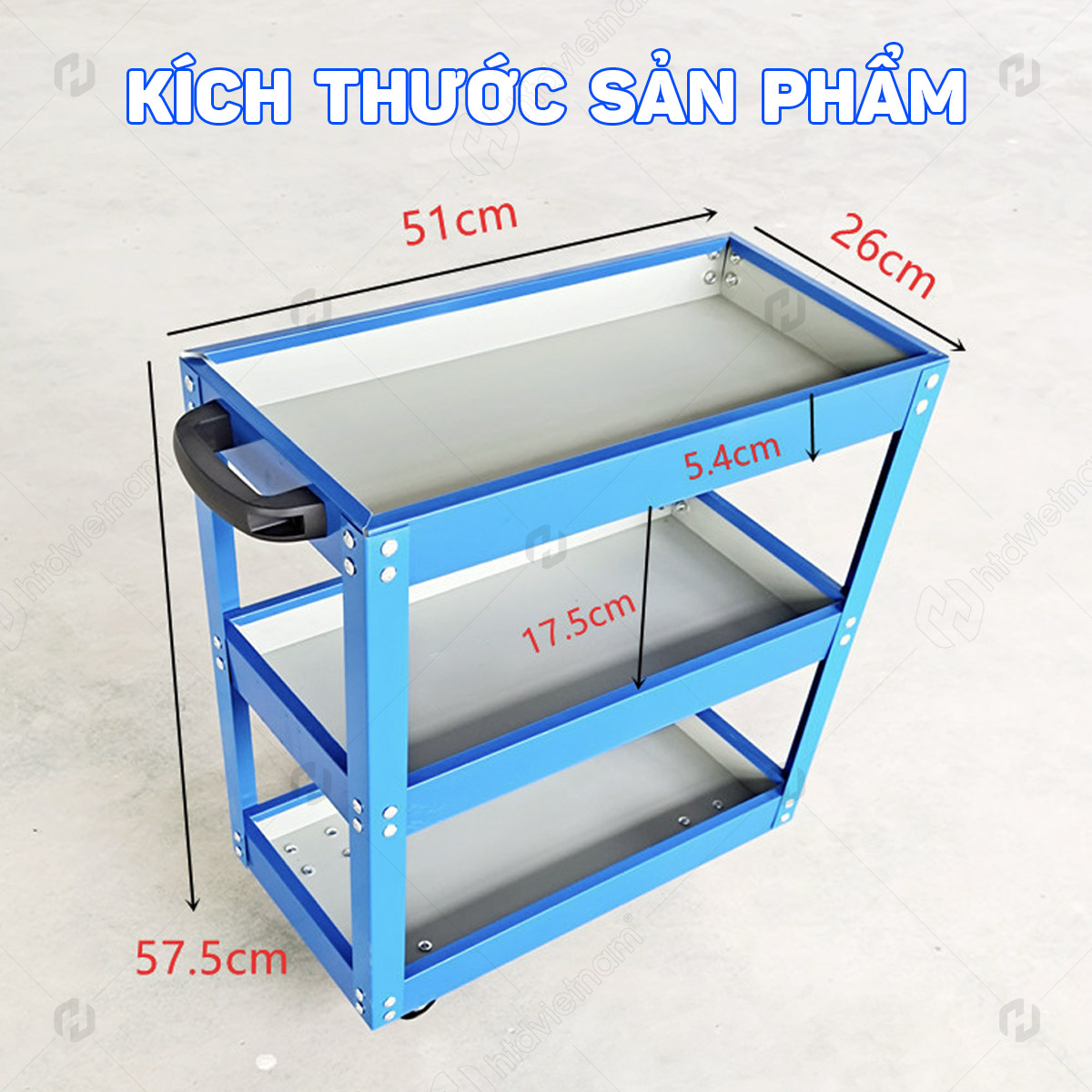 XE ĐẨY ĐỒ NGHỀ 3 TẦNG HTD-07