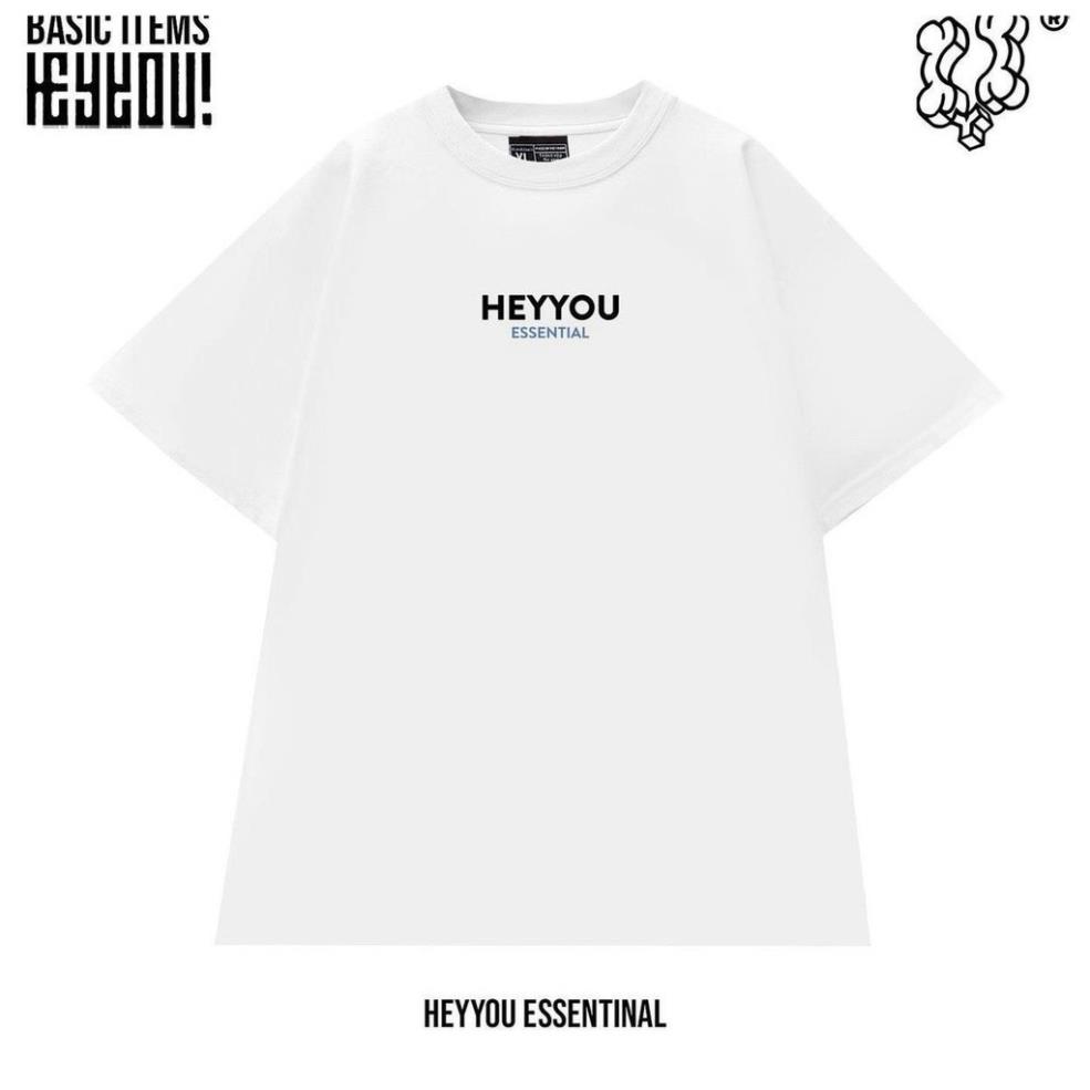 Áo thun Heyyou Essential đen và trắng form rộng