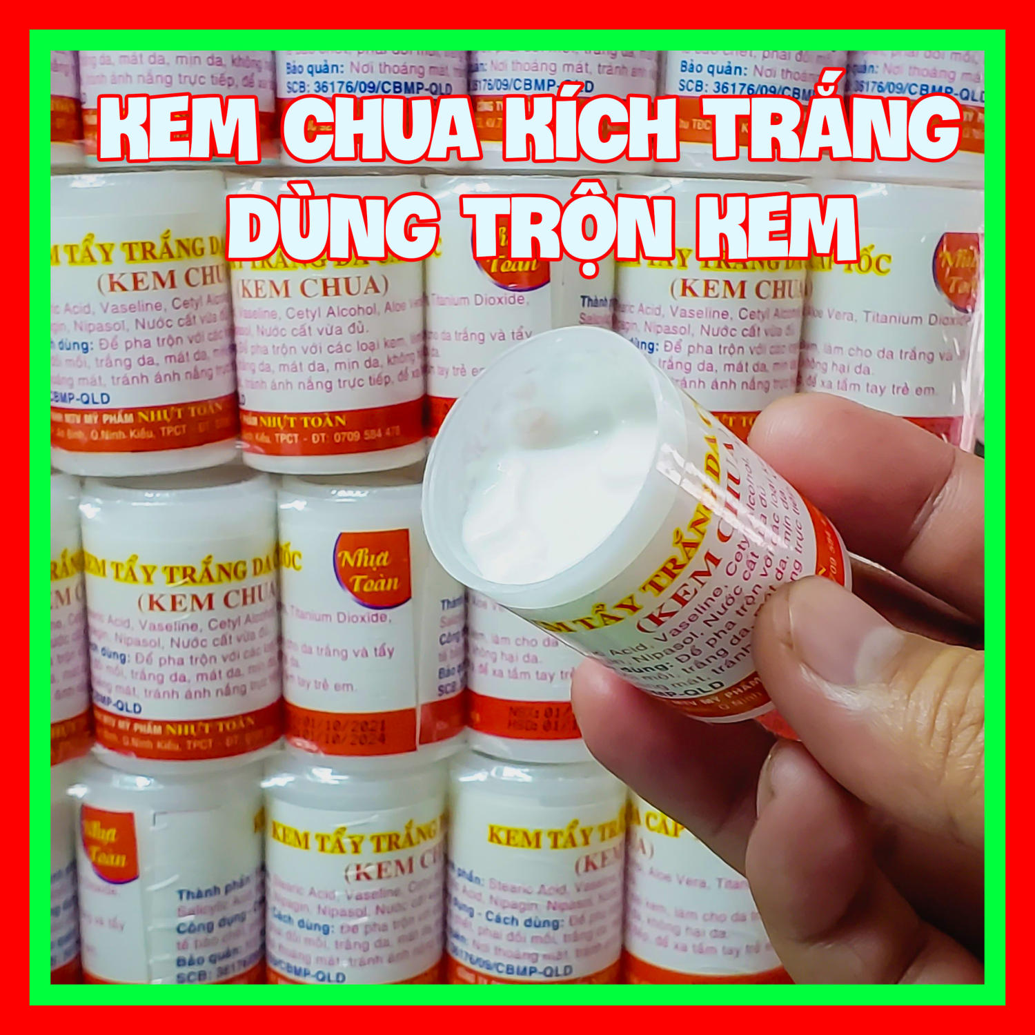 Kem tẩy trắng da cấp tốc kích trắng dùng trộn kem Body - Trắng nhanh không bết rít 20gr