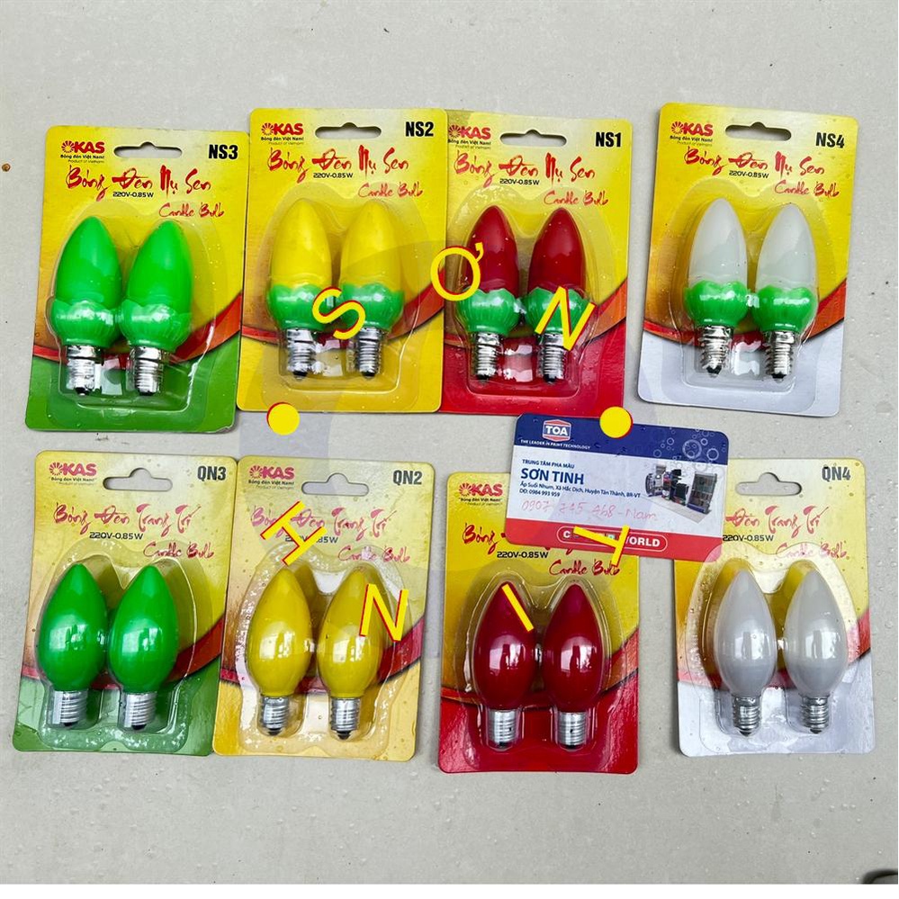 Bóng đèn cà na led nụ sen , quả nhót okas sopoka ns 4 màu