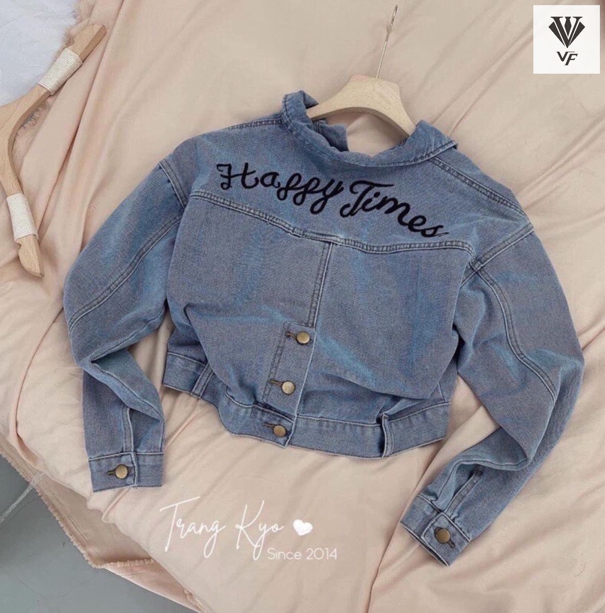 [HỒNG] ÁO KHOÁC JEAN NỮ CÁ TÍNH THỜI TRANG HAPPY TIMES NHIỀU NÚT CÀI SAU LƯNG AQUA JEANS ÁO KHOÁC NỮ ĐẸP BASIC QUẦN BAGGY XẢ KHO ẢNH CUỐI