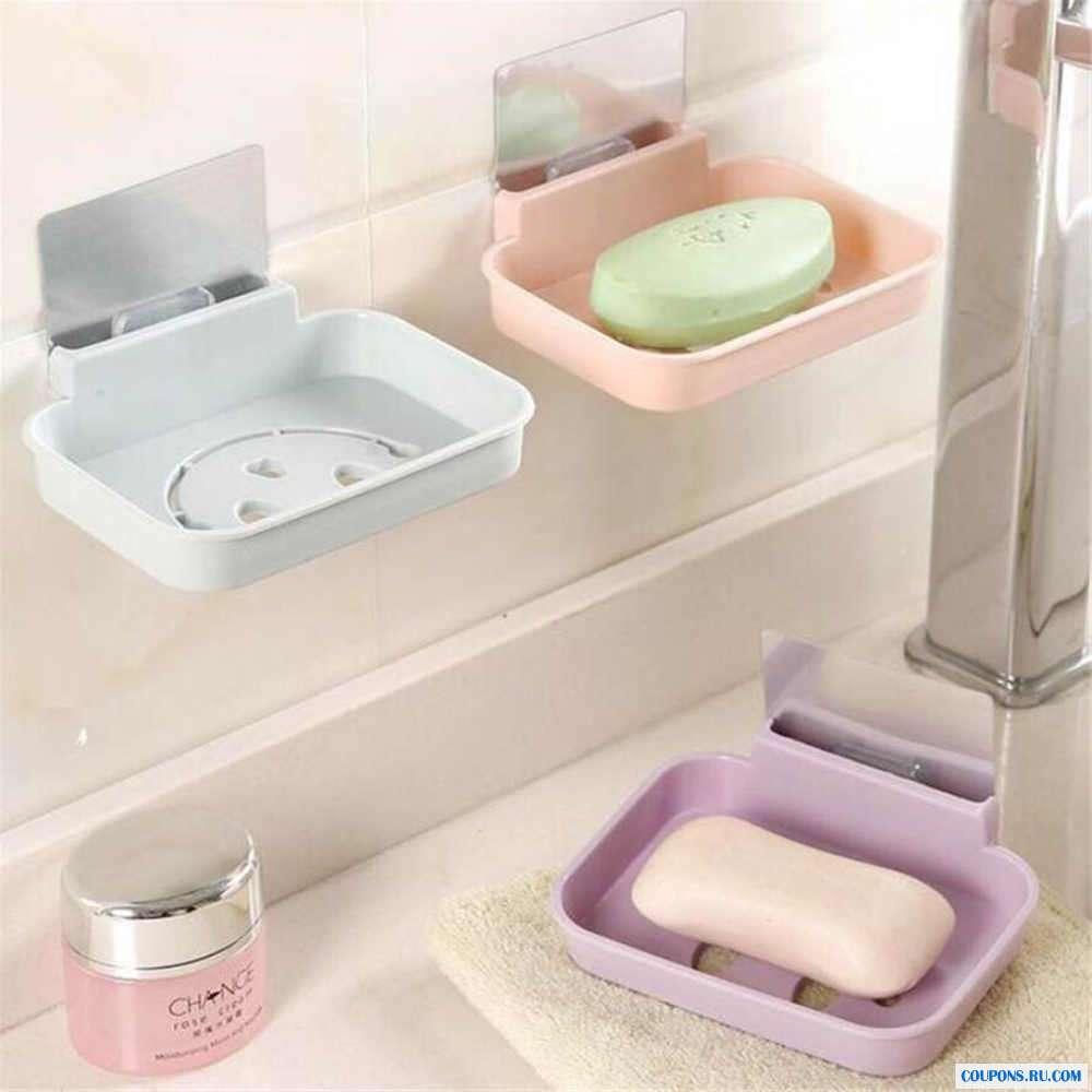 Khay, Kệ Để Xà Phòng Hình Mặt Cười Dán Tường
