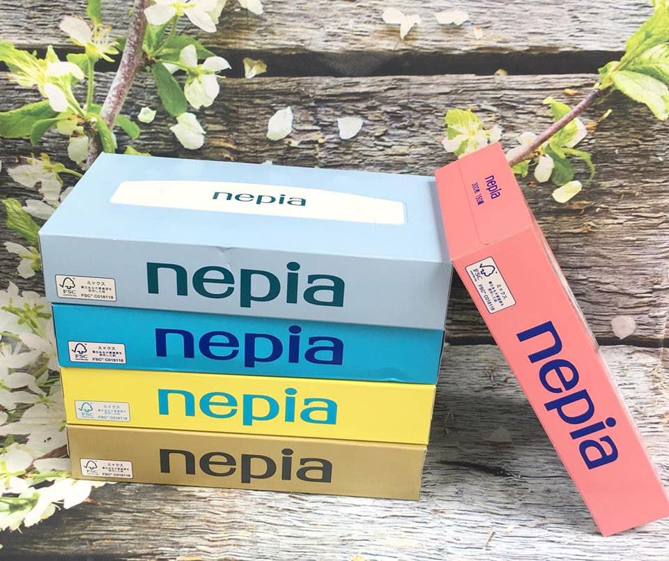 Bịch 5 hộp giấy ăn 150 tờ 2 lớp nepia của nhật bản