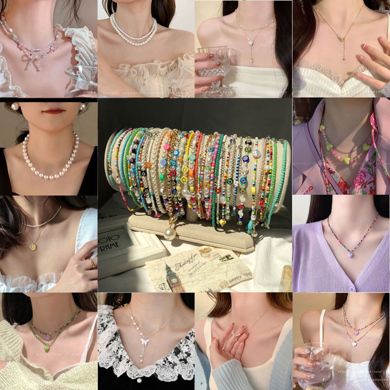 Vòng cổ Ngọc Trai Mặt Ngôi Sao Mặt Cười
