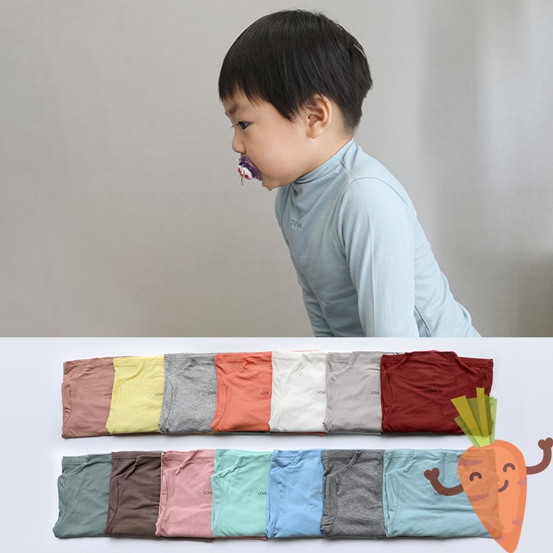Áo Cổ Cao 3 Phân Chất Thun Lạnh Cho Bé