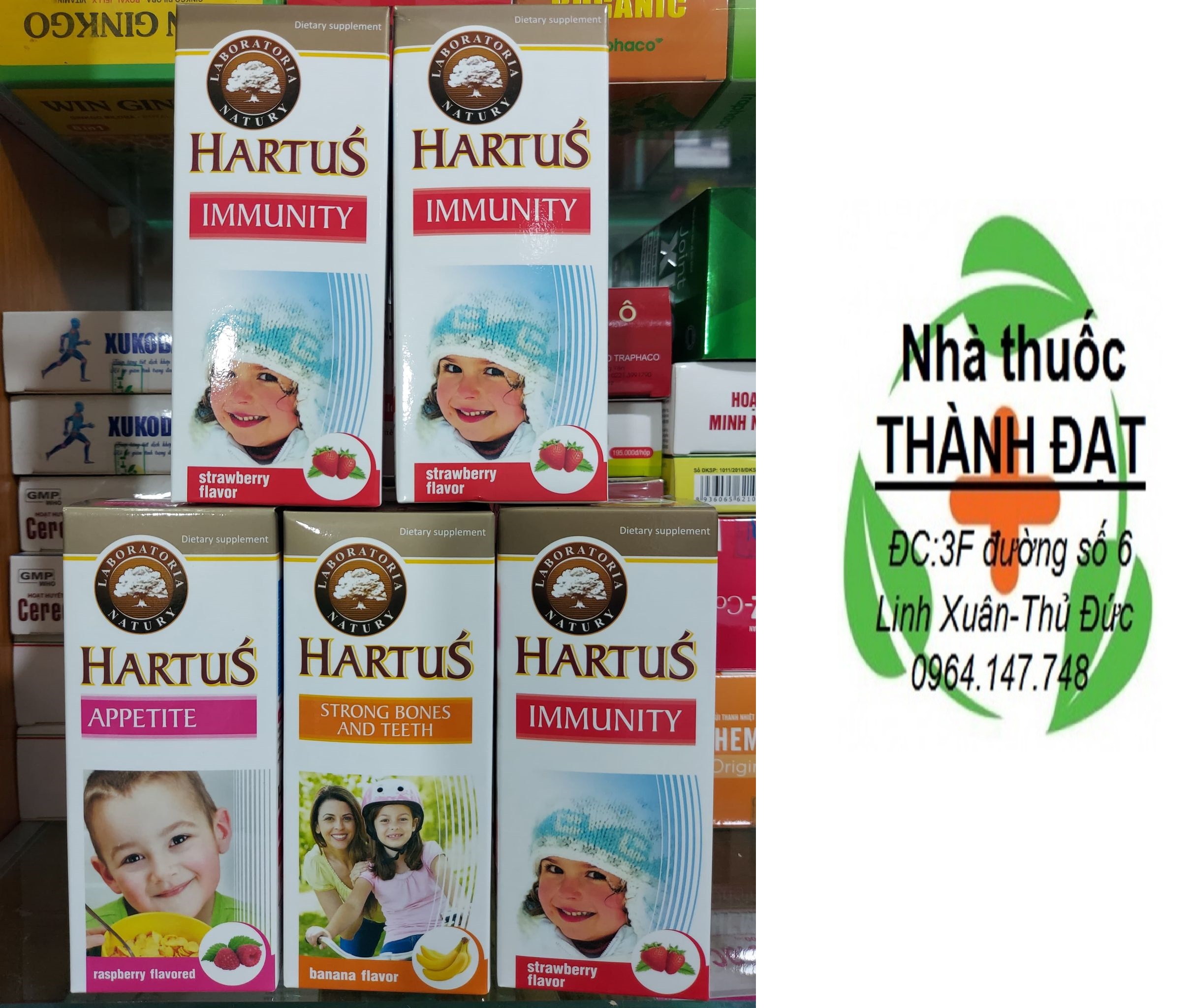 trọn bộ HARTUS ( immunity/ strong bones and teeth/ appetite) bổ sung cho trẻ