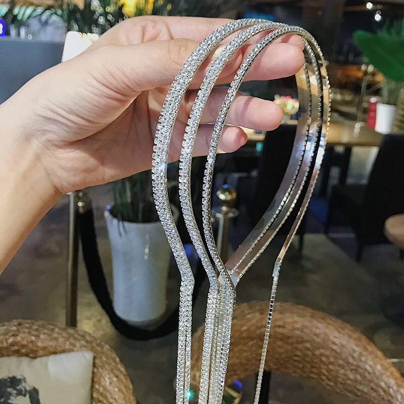 Cài Tóc Đá Tua Rua Phong Cách Hàn Quốc