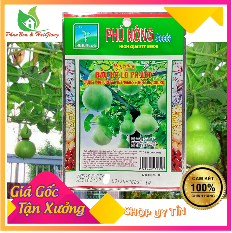 Hạt Giống Bầu Hồ Lô Leo Giàn Trồng Vườn Rau, Sân Thượng - Phú Nông Seeds - Trồng Rau Xanh Rau Sạch Bằng Đất Sạch, Xơ Dừa Mùn Dừa Và Phân Bón Hữu Cơ | PHÂN BÓN VÀ HẠT GIỐNG TP.HCM