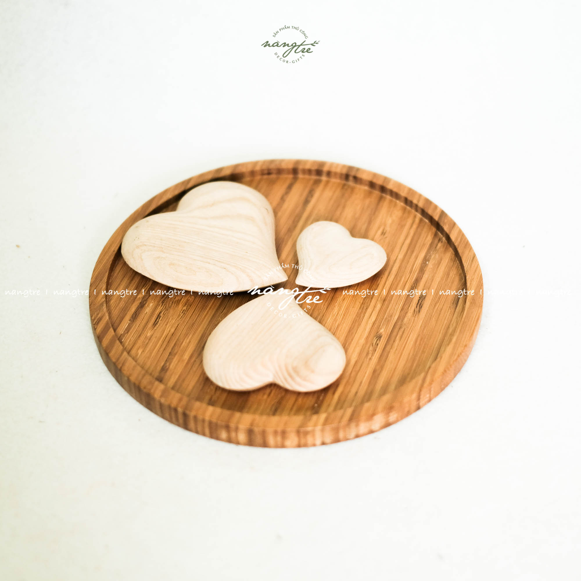 [HCM]Trái tim gỗ trang trí - trái tim gỗ handmade
