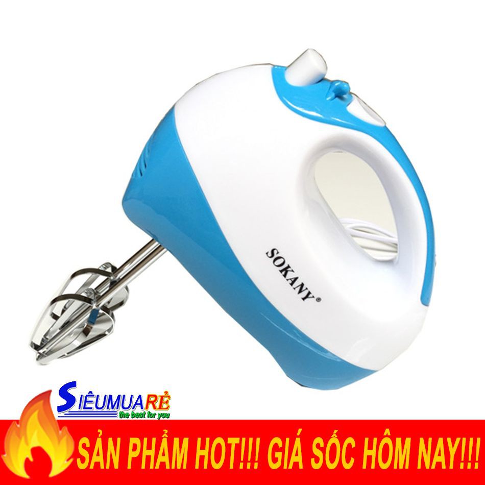 Máy đánh trứng, trộn bột SOKANY Thế Hệ Mới dòng chuẩn cao cấp,5 tốc độ, máy đánh trứng cầm tay chính hãng bảo hành 12 tháng