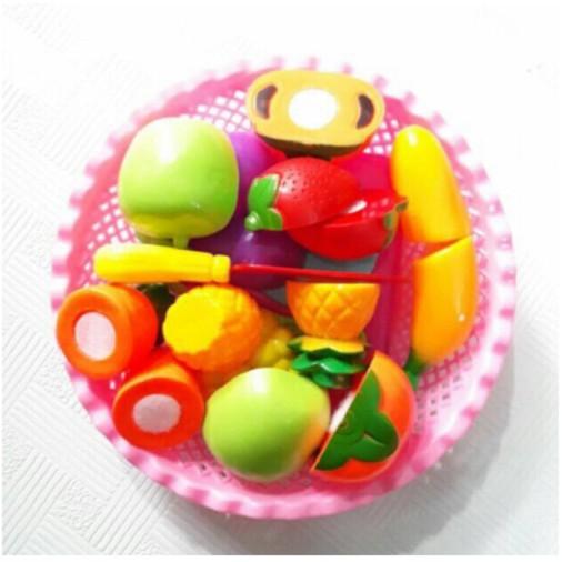 Đồ chơi cắt hoa quả kèm rổ đựng cho bé