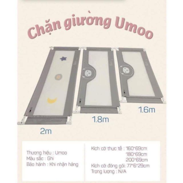 [HCM]Combo thành chắn giường umoo ( 1 thành m6+1 thành 2m)