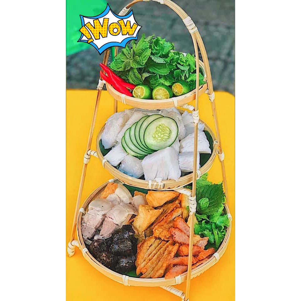 Mẹt tre tầng trang trí bàn thờ