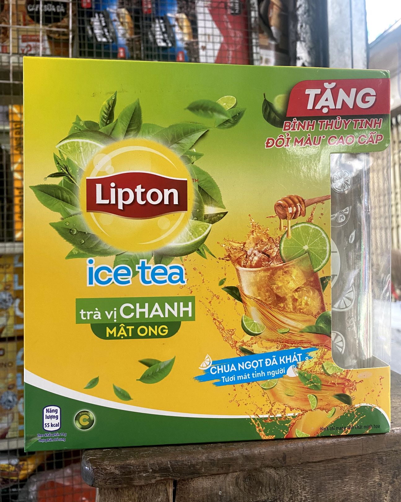 Trà Lipton hòa tan vị Chanh - Đào 224g(16 gói x 14g)