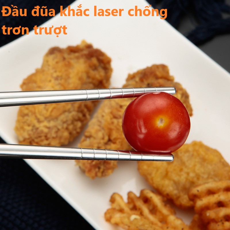 [ Bộ 5 đôi ] Đũa Inox 304 cao cấp - Inox cao cấp HT
