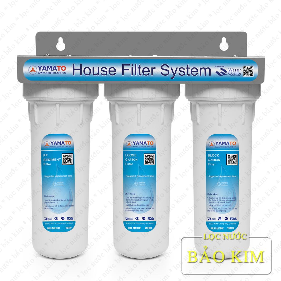Lọc nước 3 giai đoạn chịu áp tiêu chuẩn 10 inch Yamato phi 13