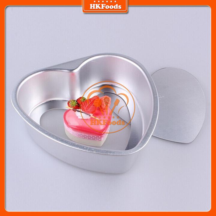 Khuôn nhôm đúc hình tim đế rời 16cm (6in)