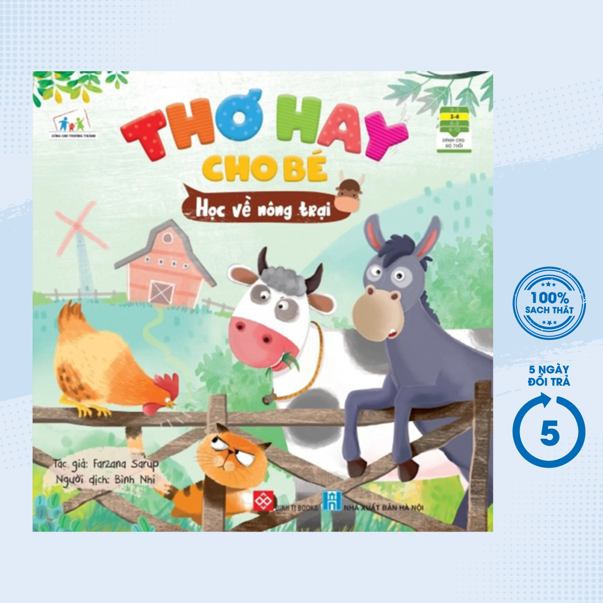 Sách - thơ hay cho bé - học về nông trại - dti - newshop