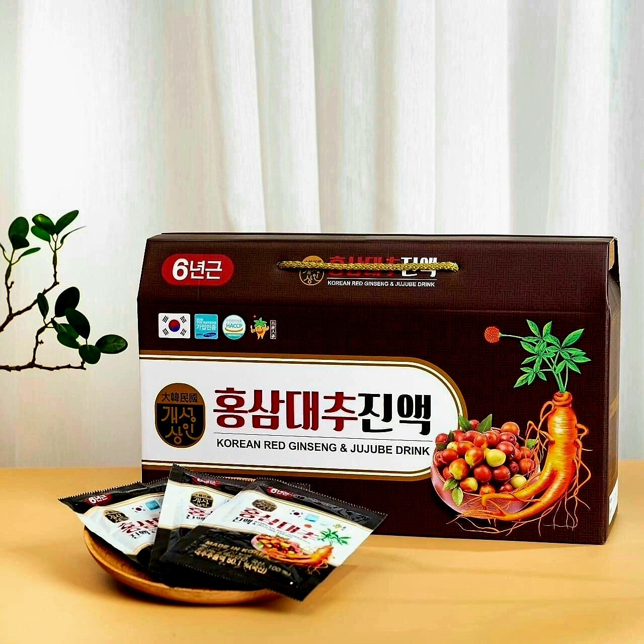 Siêu phẩm hồng sâm táo đỏ 50ml x 30 gói