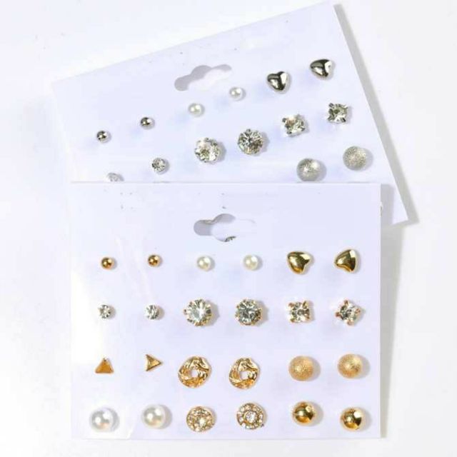 Set 12 đôi bông tai SIÊU DỄ THƯƠNG