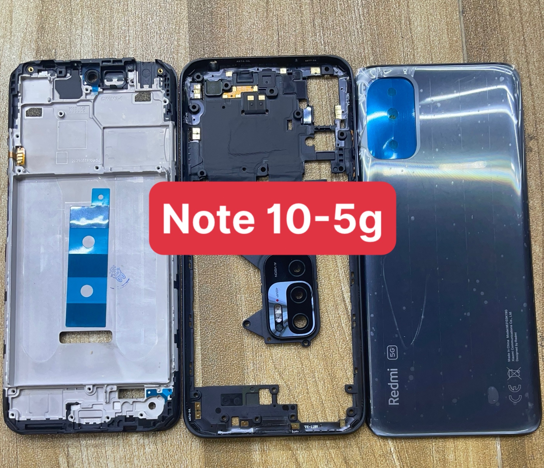 bộ vỏ xương điện thoại redmi note 10- 5G ( PHÍM BẤM,KÍNH CAMERA,LƯNG,SƯỜN)