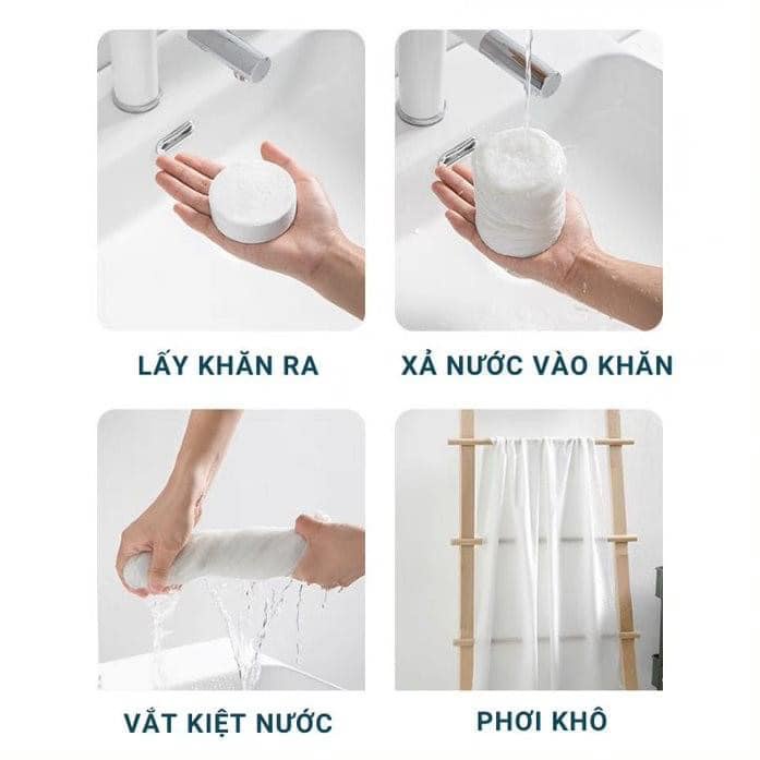 Khăn Tắm Viên Nén Du Lịch Dùng Một Lần