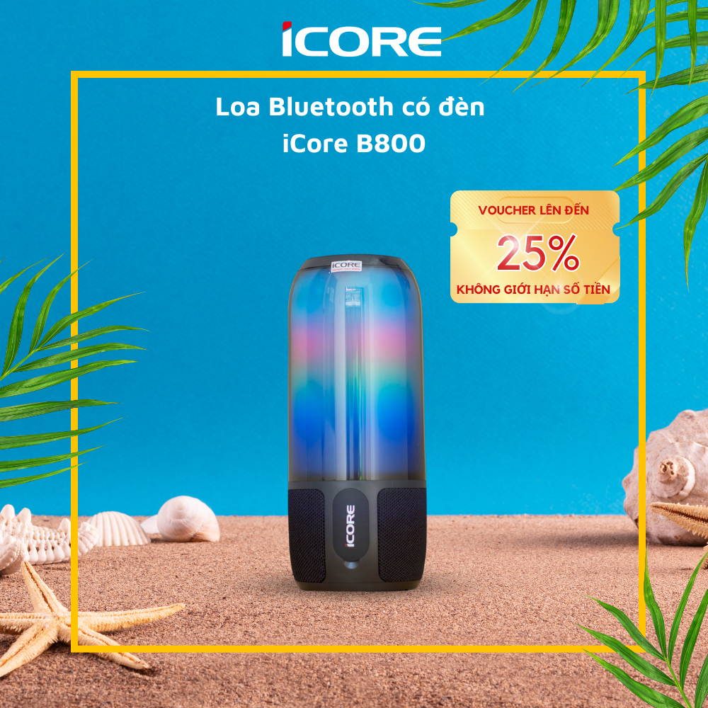 Loa Bluetooth có đèn iCore B800 - Hàng Chính Hãng