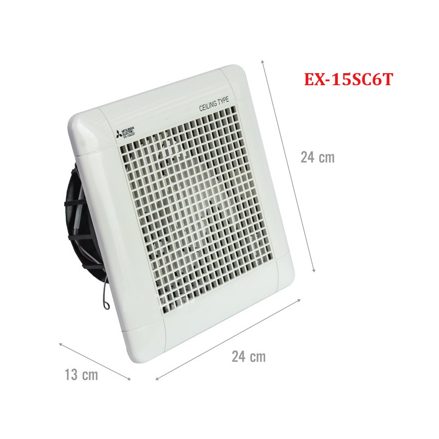 Quạt thông gió âm trần - hút thẳng (không nối ống gió) Mitsubishi EX-15SC6T và EX-20SC5T
