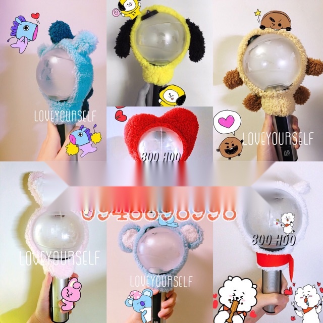 Bờm BT21 trang trí Bomb Lightstick BTS