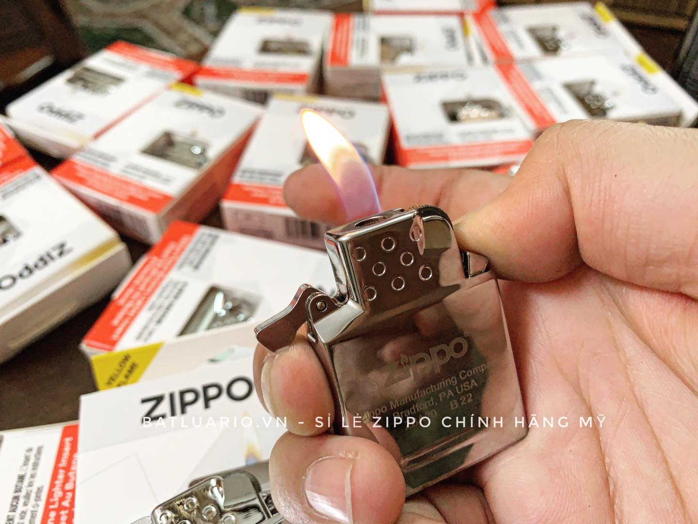 Ruột Zippo Gas Butane Lửa Vàng – Butane Lighter Insert – Yellow Flame