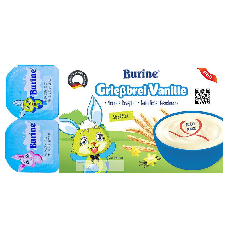 [MUA 2 TẶNG 1] Cháo Sữa Burine Đủ Vị Vani, Bích Quy, Pudding (THU VỎ GIẤY)