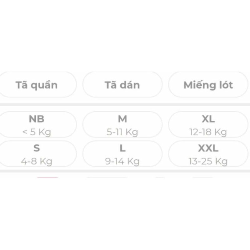 [FREESHIP] Tã Quần Mijuku Đủ Size  gói 50 miếng