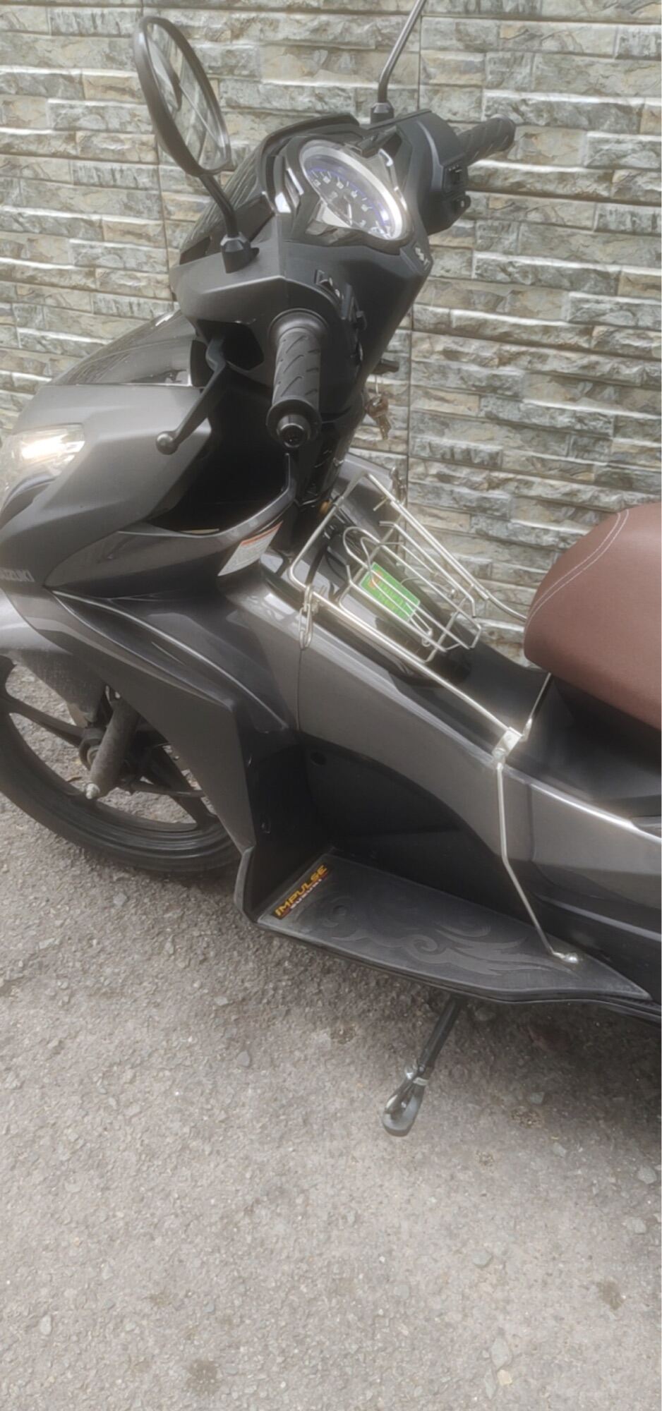 Baga giữa, baga inox xe Suzuki Impulse dày 8 ly
