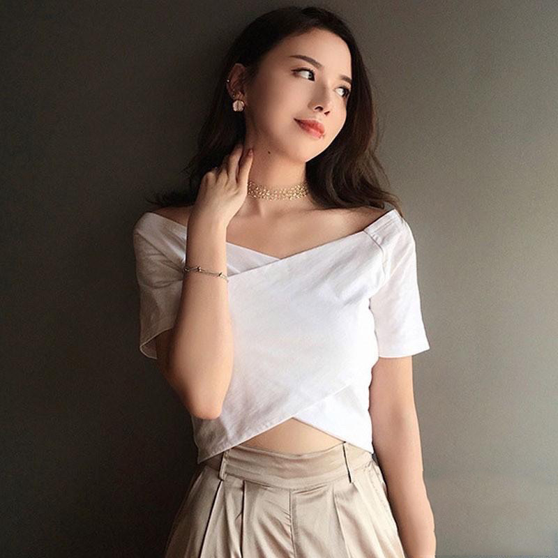 Áo Kiểu Nữ Đắp Chéo Lộ Vai