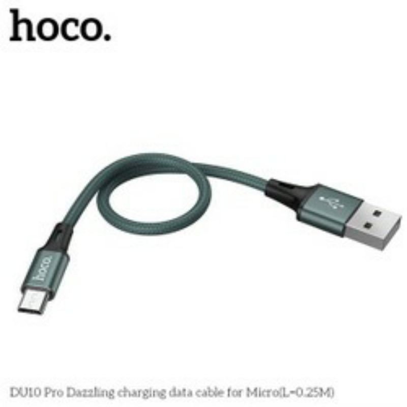 [HCM]Cáp Sạc Nhanh Dây Dù 3.0a-Hoco Du10 Pro-Dài 0.25m